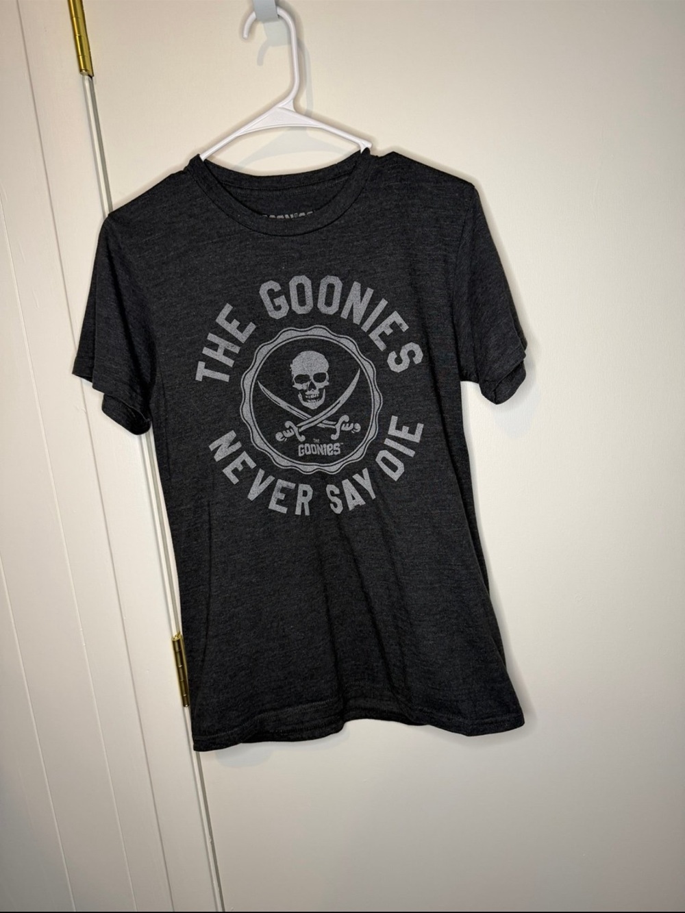 Source Unknown The Goonies Never Say Die Skull Graphic Tee - Dark Gray